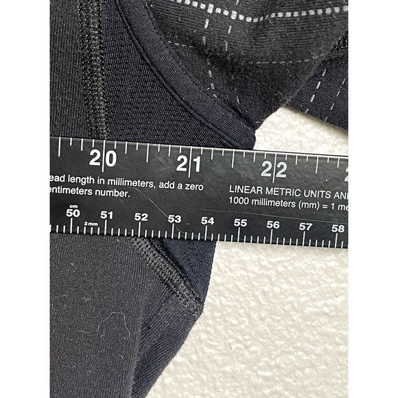 Mens Lululemon Full Zip Black Jacket White Plaid Long Sleeve Size L Athletic Gym - Picture 12 of 14
